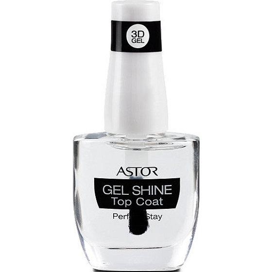 Astor Perfect Stay 3D Gel Shine Top Coat vrchný lak na nechty 100 Transparent 12 ml