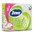 Zewa Deluxe Aqua Tube Camomile Comfort parfumovaný 3 vrstvový 150 útržkov 4 kusov, rolička, ktorú môžete spláchnuť