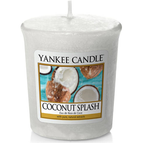 Yankee Candle Coconut Splash - Kokosové osvieženie vonná sviečka votívna 49 g