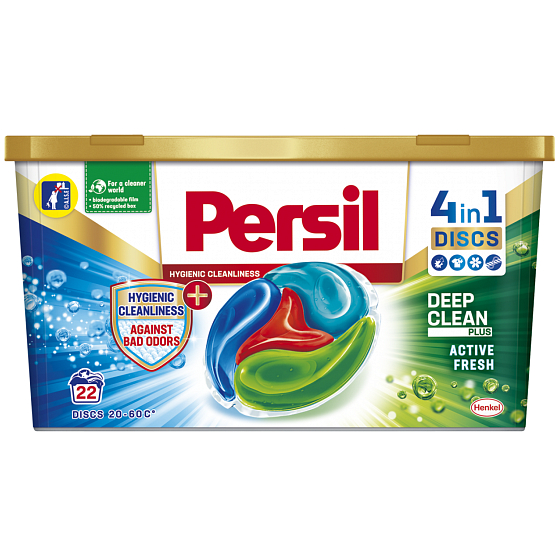 Persil Discs 4v1 kapsule na pranie, všetky druhy bielizne aj na športové oblečenie box 22 dávok 550 g