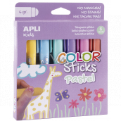 Apli Color Sticks temperové farby na suchý pastel 6 x 6 g, sada