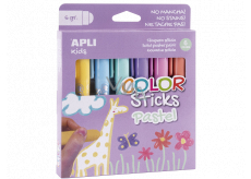 Apli Color Sticks temperové farby na suchý pastel 6 x 6 g, sada