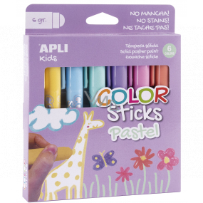 Apli Color Sticks temperové farby na suchý pastel 6 x 6 g, sada