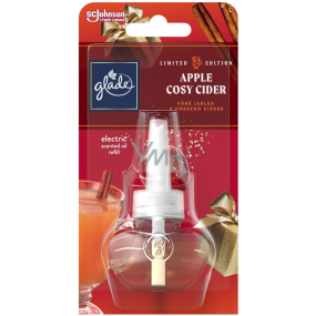 Elektrický vonný olej Glade Apple Cosy Cider - tekutá náplň do elektrického osviežovača vzduchu s jablkom a horúcim jablčným muštom 20 ml