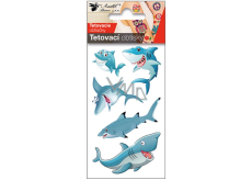 Tetovacie obtlačky Merry Sharks 10,5 x 6 cm