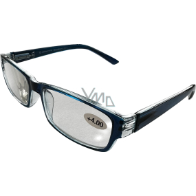 Berkeley dioptrické okuliare na čítanie +4,0 plastové modré 1 kus MC2062