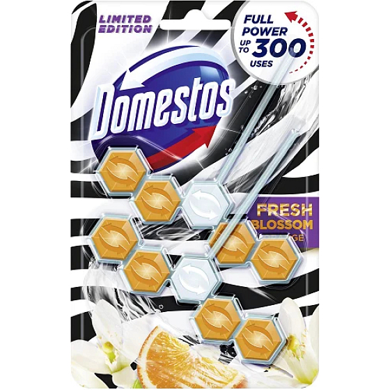 Domestos Power 5 Zebra Orange Blossom WC blok 2 x 55 g