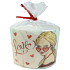 Emocio Love - Dievča s okuliarmi, srdce biela sviečka elipsa 115 x 53 x 100 mm
