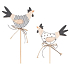 Čiernobiele kurča na špajli 11 cm + špízy, rôzne druhy