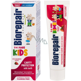 Biorepair Kids Zubná pasta s jahodovou príchuťou pre deti od 0 do 6 rokov 50 ml