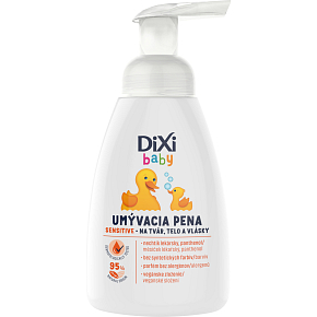 Dixi Baby mycí pěna sensitive na obličej, telo a vlásky, 250 ml