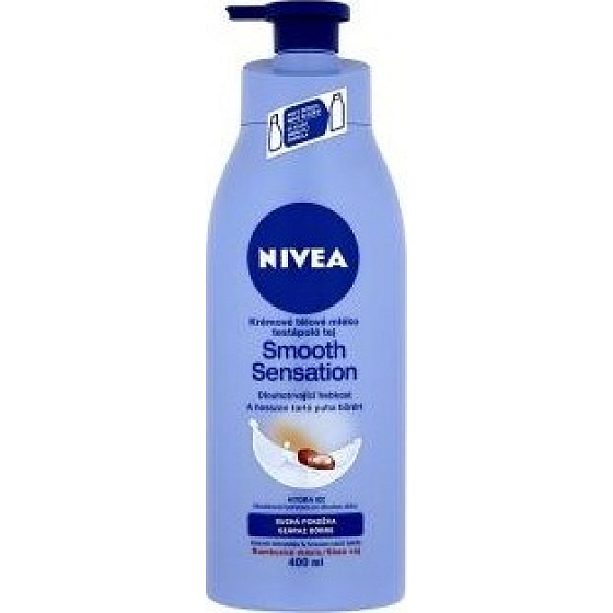 Nivea Smooth Milk krémové telové mlieko pre suchú pokožku s pumpičkou 400 ml