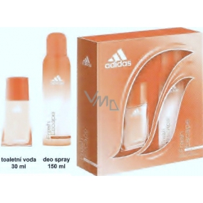 Adidas Fresh Escape toaletná voda 30 ml + dezodorant sprej 150 ml, pre ženy darčeková sada