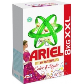 Ariel Automat 3D Actives Color & Style prací prášok na farebnú bielizeň 8 kg