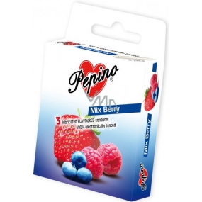 Pepino Mix Berry kondóm z prírodného latexu 3 kusy