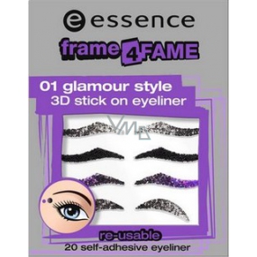 Essence Frame for Fame 3D nalepovacie očné linky 01 Glamour Style 10 párov