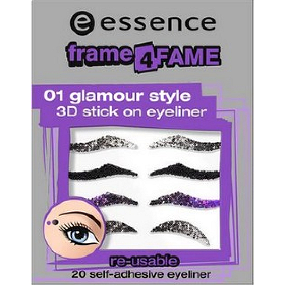 Essence Frame for Fame 3D nalepovacie očné linky 01 Glamour Style 10 párov