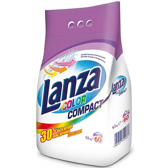 Lanza Color Compact prací prášok na farebnú bielizeň 60 dávok 4,5 kg