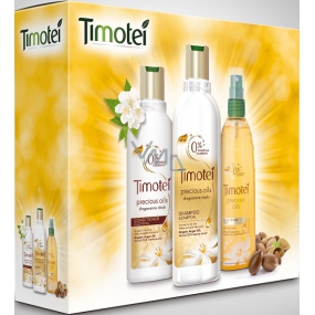 Timotei Precious Oils so vzácnymi olejmi šampón na vlasy 250 ml + kondicionér 200 ml + skrášľujúce sprej 150 ml, kozmetická sada