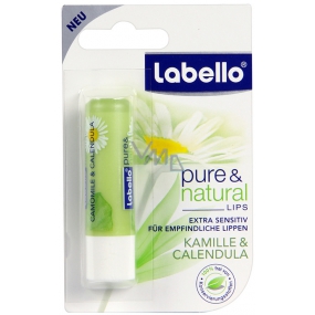 Labello Pure & Natural Camomile & Calendula balzam na pery 4,8 g