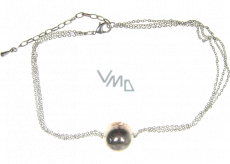 Strieborný náhrdelník s príveskom guľa 44 cm