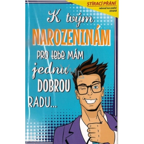 Nekupto Stieracie prianie k narodeninám Dobrú radu 21,5 x 13,5 cm G 31 3339