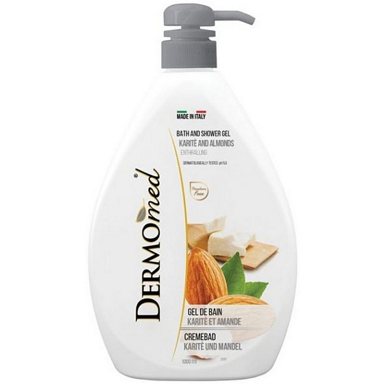 Dermomed Karite & Almond sprchový gél dávkovač 1000 ml