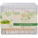 Spa Cotton Aloe Vera a Bavlna vatové tyčinky Click System 200 kusov
