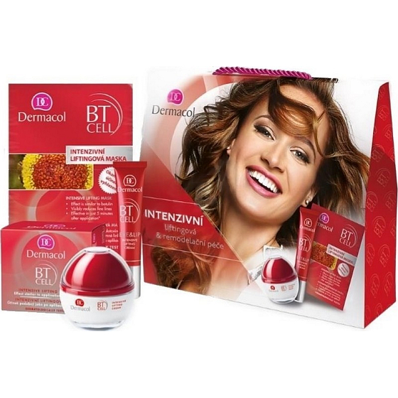 Dermacol BT Cell liftingový krém 50 ml + liftingový krém na oči a pery 15 ml + maska 2 x 8 ml, kozmetická sada