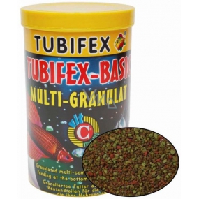 Tubifex Basic Multi Granulat plnohodnotné krmivo pre akváriové ryby, ktoré zdržiavajú pri dne akvária 125 ml