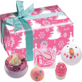 Bomb Cosmetics Ružové Vianoce - Dreaming of a Pink Christmas balistik 2x160 g + špalíček 50 g + gulička 30 g + mydlo 100 g, kozmetická sada