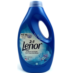 Lenor 2v1 Spring Awakening vôňa jarných kvetov, pačuli a cédru tekutý prací gél na biele prádlo 18 dávok 990 ml