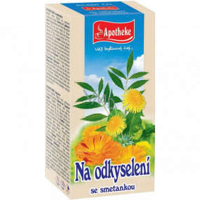 Apotheke Na odkyslenie s púpavou čaj prispieva k osvieženiu tela a podporuje vylučovanie moču 20 x 1,5 g