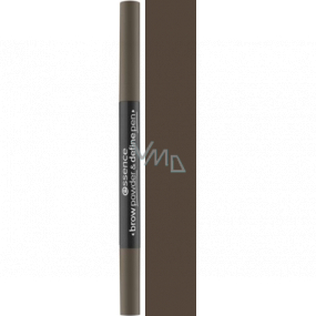 Essence Brow Powder & Define Pen pero na obočie 03 Cool Dark Brown 0,4 g