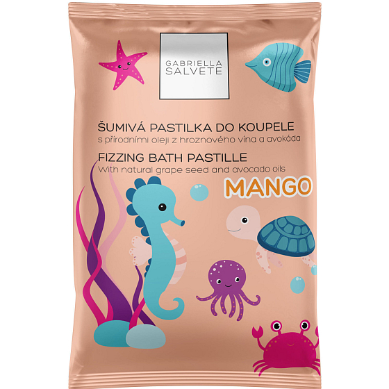 Gabriella Salvete Fizzing Bath Pastille Mango šumivá pastilka do kúpeľa 40 g