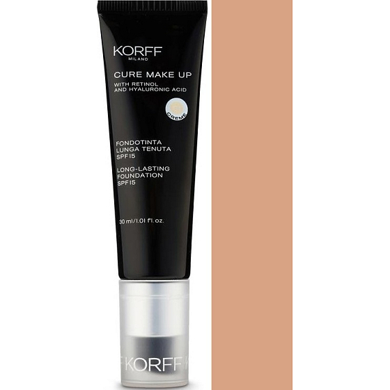 Korff Cure Make Up Long-lasting Foundation SPF15 dlhotrvajúci make-up 04 Hazelnut 30 ml