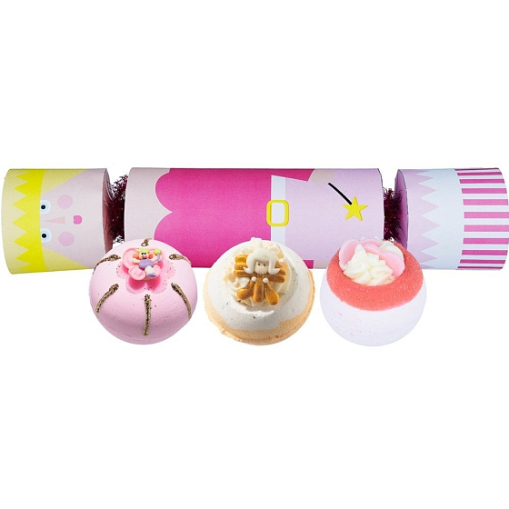 Bomb Cosmetics Fairy Godmother Cracker šumivý balistik do kúpeľa 3 x 160 g, kozmetická sada