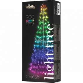 Twinkly Light Tree Special Edition vonkajší svetelný strom ovládaný aplikáciou viacfarebný 300 kusov 2 m