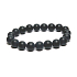 Onyx čierny matný náramok elastický prírodný kameň, guľa 10 mm / 16-17 cm, kameň životnej sily