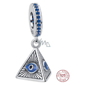Strieborný prívesok 925 Egypt Pyramída - vševidiace oko, cestovný náramok