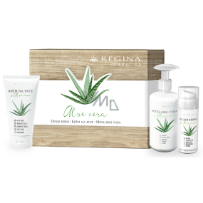 Regina Aloe Vera denný krém 50 ml + micelárna voda 250 ml + krém na ruky 75 ml, kozmetická sada