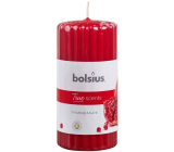 Bolsius Aromatic True Scents Granátové jablko vonná sviečka valcová ryhovaná 60 x 12 mm