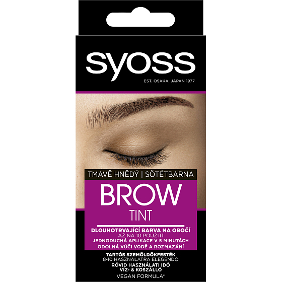 Syoss Brow Tint farba na obočie Tmavo hnedá, 17 ml