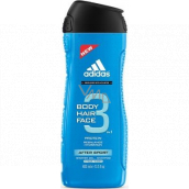 Adidas 3 After Sport sprchový gél na telo a vlasy pre mužov 400 ml
