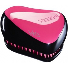 Tangle Teezer Compact Profesionálna kompaktná kefa na vlasy, Black & Pink čierno-ružový