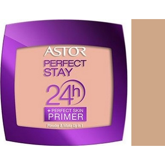 Astor Perfect Stay 24h + Perfect Skin Primer Powder & Make-up in1 púder a make-up v 1 102 Golden Beige 7 g