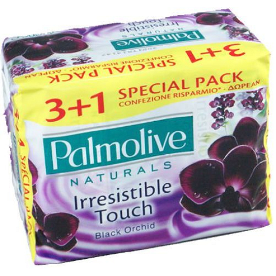 Palmolive Naturals Black Orchid tuhé toaletné mydlo 4 x 90 g