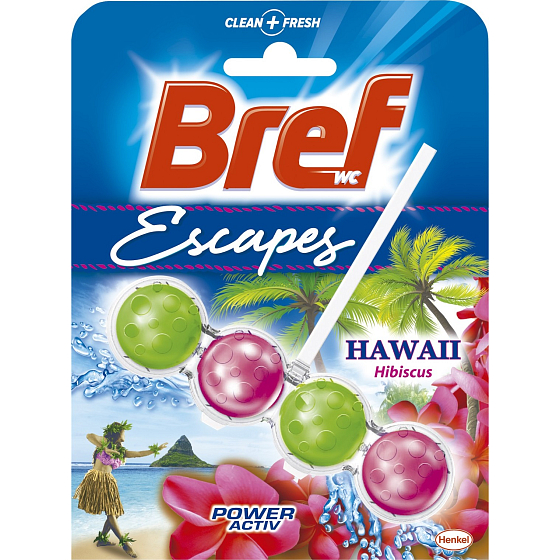 Bref Escapes Power Aktiv 4 Formula Hawaii Hibiscus WC blok 50 g
