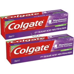 Colgate Maximum Cavity Protection Fresh Mint zubná pasta 2 x 75 ml