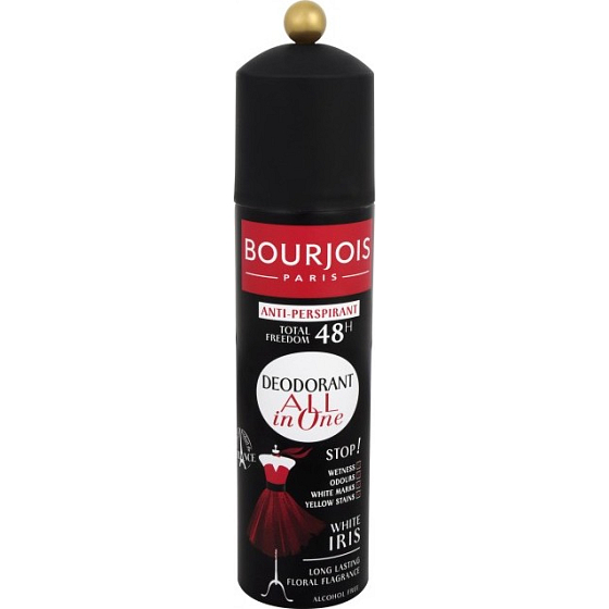 Bourjois All in One 48-hodinový antiperspirant dezodorant sprej pre ženy 150 ml
